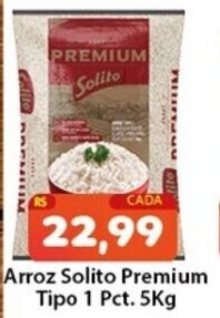 Rede Sol Arroz Solito Premium Tipo 1 pacote 5kg oferta