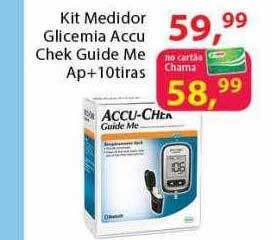 Chama Supermercados Kit medidor glicemia accu chek guide me ap+ 10tiras oferta