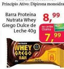 Chama Supermercados Barra proteína nutrata whey grego dulce de leche oferta
