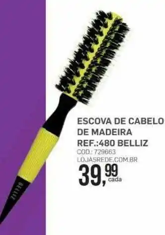 Escova de cabelo de madeira belliz