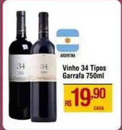 Max Atacadista Vinho 34 tipos oferta