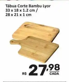Tábua corte bambu lyor 33 x 18 x1.2 cm 28 x 21 x 1 cm