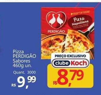 Supermercados Koch Pizza perdigão sabores oferta