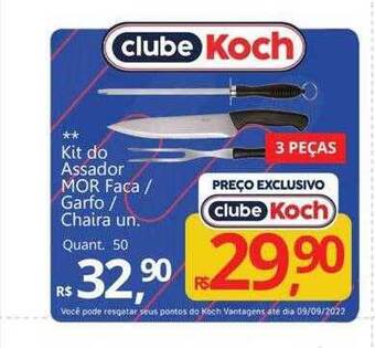 Supermercados Koch Kit do assador mor faca - garfo - chaira oferta