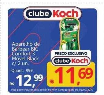 Supermercados Koch Aparelho de barbear bic comfort 3 móvel black c- 2 oferta