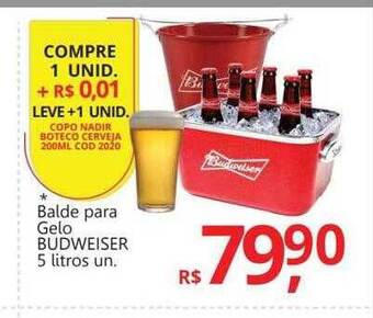 Supermercados Koch Balde para gelo budweiser oferta