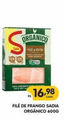Filé de frango sadia orgânico