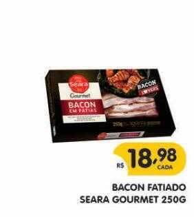 Supermercados Real Bacon fatiado seara gourmet oferta