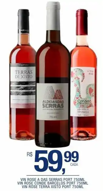 DB Supermercados Vin rose a das serras port 750ml oferta