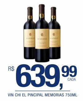 DB Supermercados Vin chi el pincipal memorias 750ml oferta