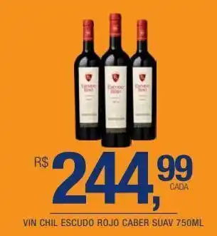 DB Supermercados Vin chil escudo rojo caber suav 750ml oferta