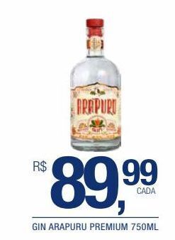 DB Supermercados Gin arapuru premium 750ml oferta