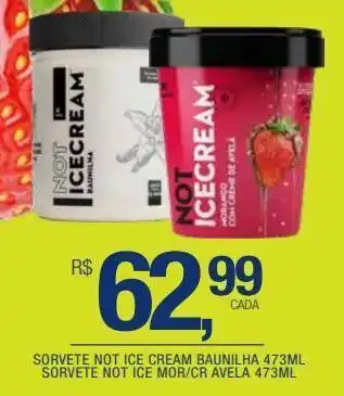 DB Supermercados Sorvete not ice cream baunilha 473ml oferta