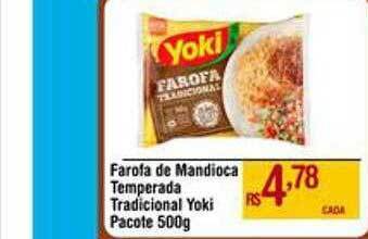 Max Atacadista Farofa de mandioca temperada tradicional yoki oferta