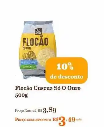 Mercadinhos São Luiz Flocão cuscuz só o ouro 10% de desconto oferta