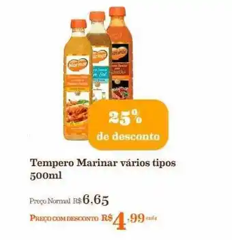 Mercadinhos São Luiz Tempero marinar vários tipos 25% de desconto oferta