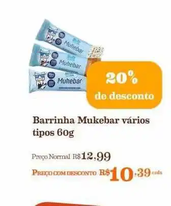 Barrinha mukebar vários tipos 20% de desconto