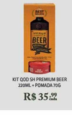 Agafarma Kit qod sh premium beer + pomada oferta