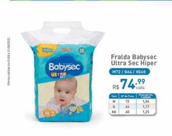 Agafarma Fralda babysec ultra sec hiper oferta