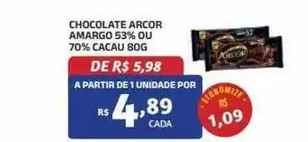 Bahamas Mix Chocolate arcor amargo 53% ou 70% cacau oferta