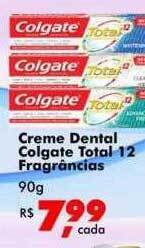 Big Box Creme dental colgate total 12 fragrâncias oferta
