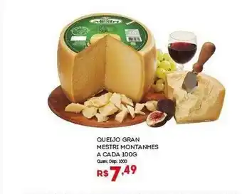 Queijo gran mestri montanhes a cada 100g