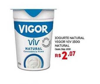 Bistek Supermercados Iogurte natural vigor viv 150g natural oferta