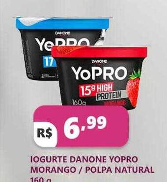 Iogurte danone yopro morango - polpa natural