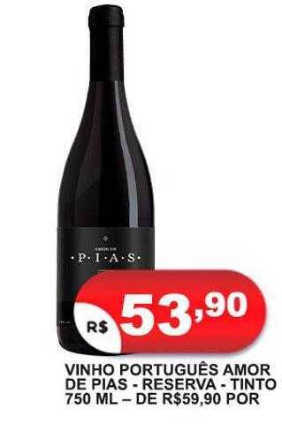 Bramil Supermercados Vinho português amor de pias - reserva - tinto oferta
