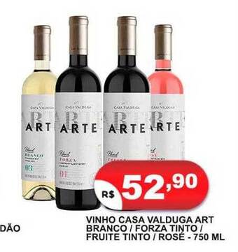 Bramil Supermercados Vinho casa valduga art branco - forza tinto - fruite tinto - rosé oferta