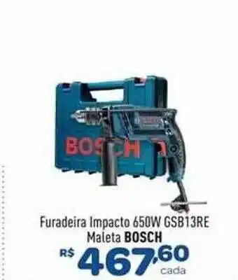 Comjol Furadeira impacto 650w gsb13re maleta bosch oferta