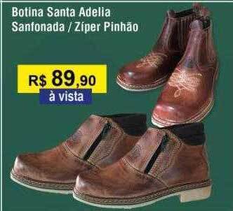 Copercana Botina santa adelia sanfonada - zíper pinhão oferta