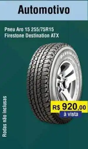 Copercana Pneu aro 15 255-75r15 firestone destination atx oferta