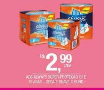 DB Supermercados Abs always super proteção c e s abas seca e suave oferta