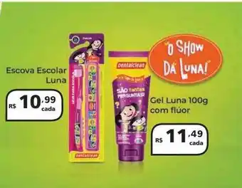 Escova escolar luna gel luna com flúor