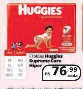 Drogasmil Fraldas huggies supreme care hiper oferta