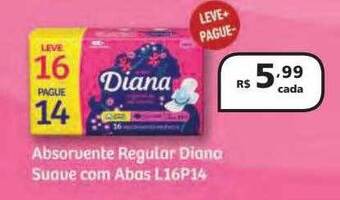 Drogasmil Absorvente regular diana suave com abas l16p14 oferta