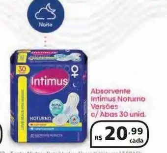 Absorvente intimus noturno versões c abas