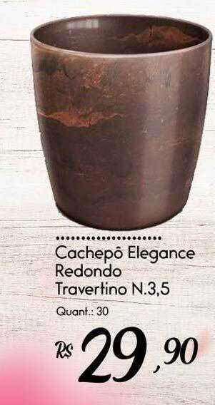 Cachepô elegance redondo travertino n.3,5