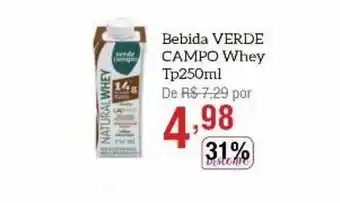 Bebida verde campo whey 31% desconto