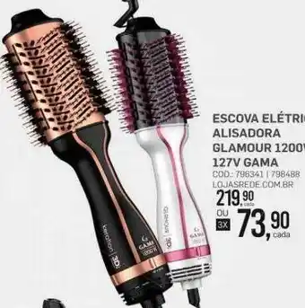 Escova elétrica alisadora glamour 1200w 127v gama