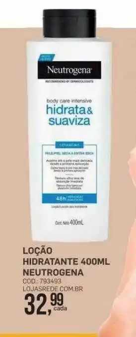 Lojas Rede Loção hidratante neutrogena oferta