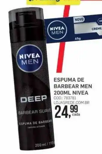 Lojas Rede Espuma de barbear men nivea oferta