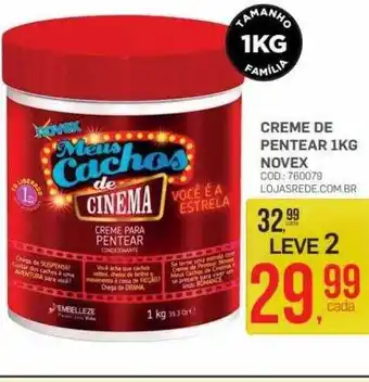 Lojas Rede Creme de pentear 1kg novex oferta