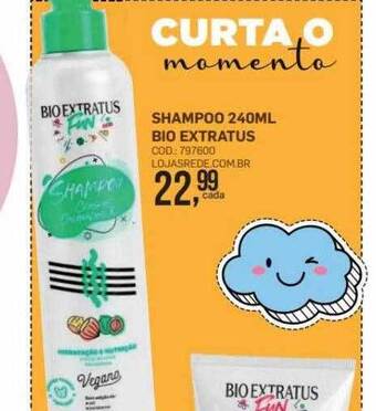 Lojas Rede Shampoo bio extratus oferta