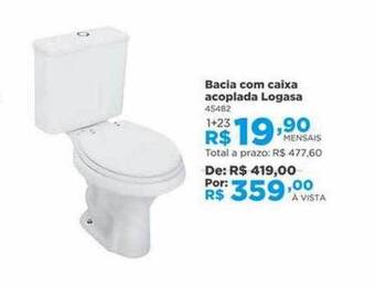 Bacia com caixa acoplada logasa