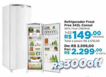 Refrigerador frost free 342l consul