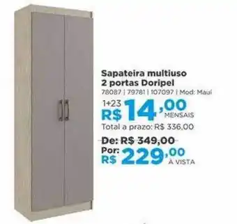Sapateira multiuso 2 portas doripel