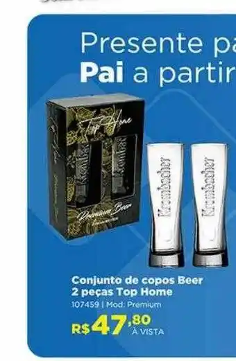 Conjunto de copos beer 2 peças top home