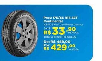 Lojas Solar Pneu 175 65 r14 82t continental oferta